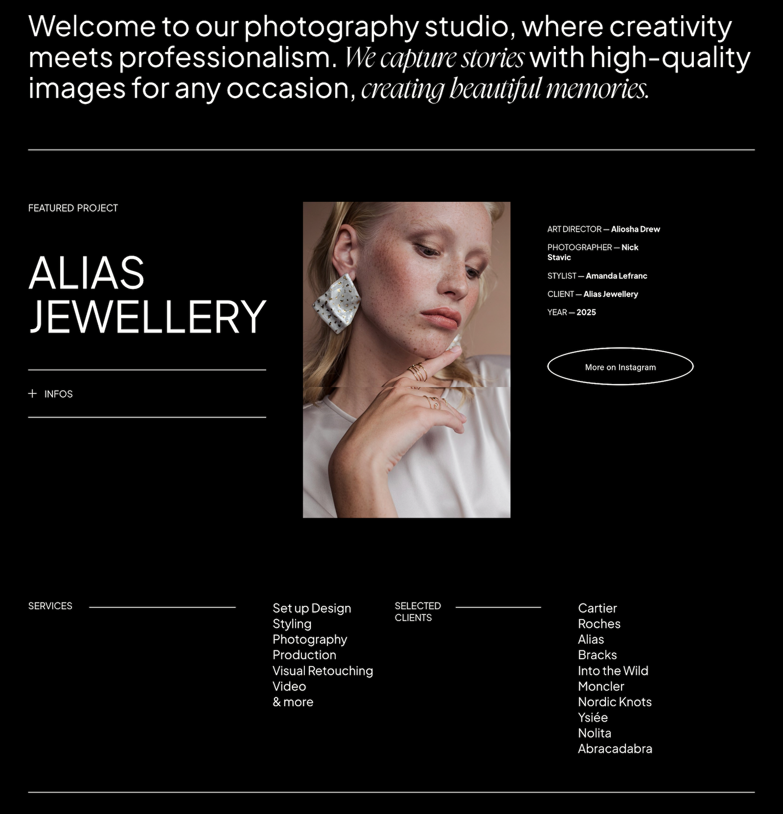 "Morrow" One page Website