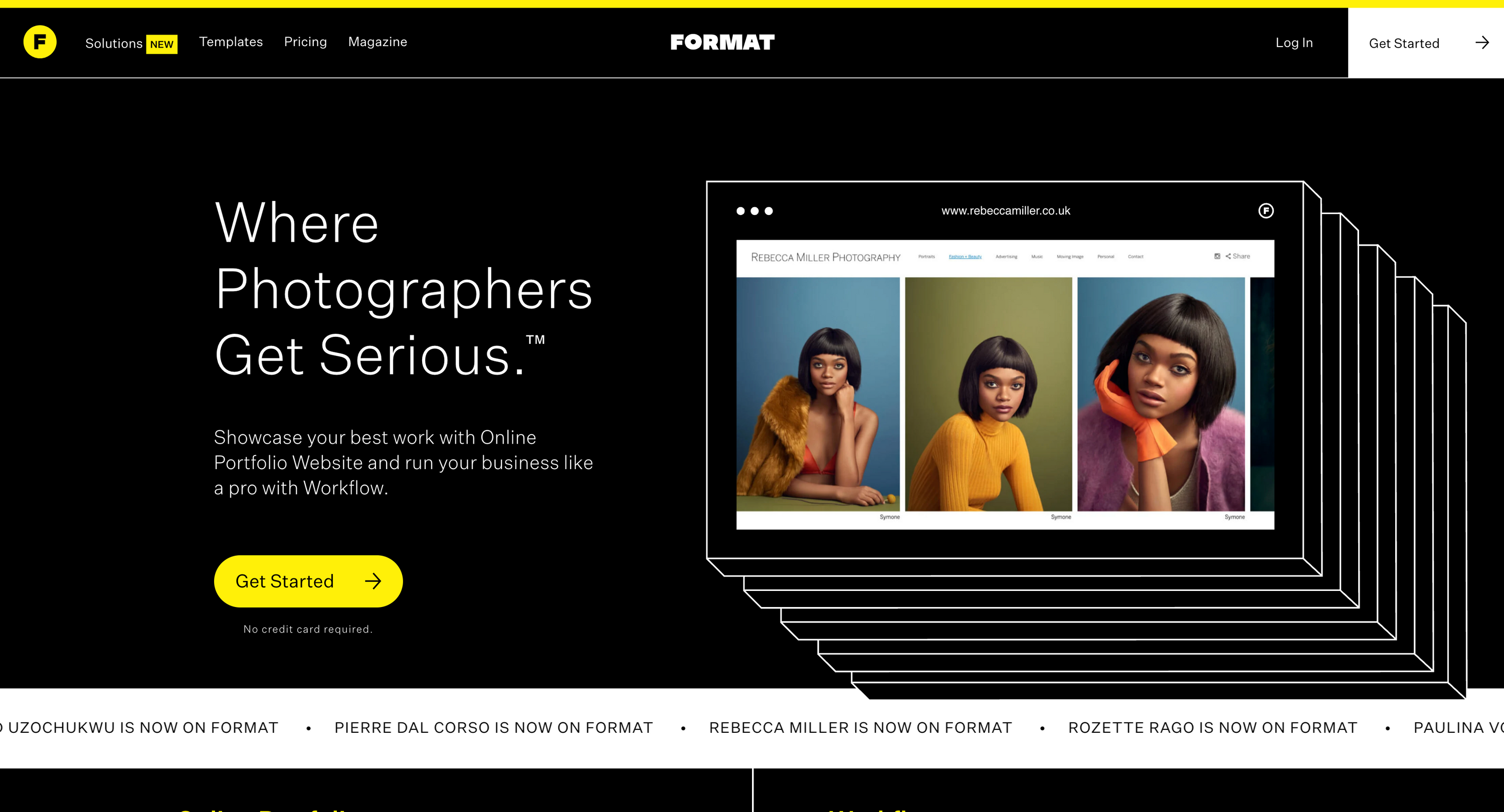 Format - Online portfolio builder