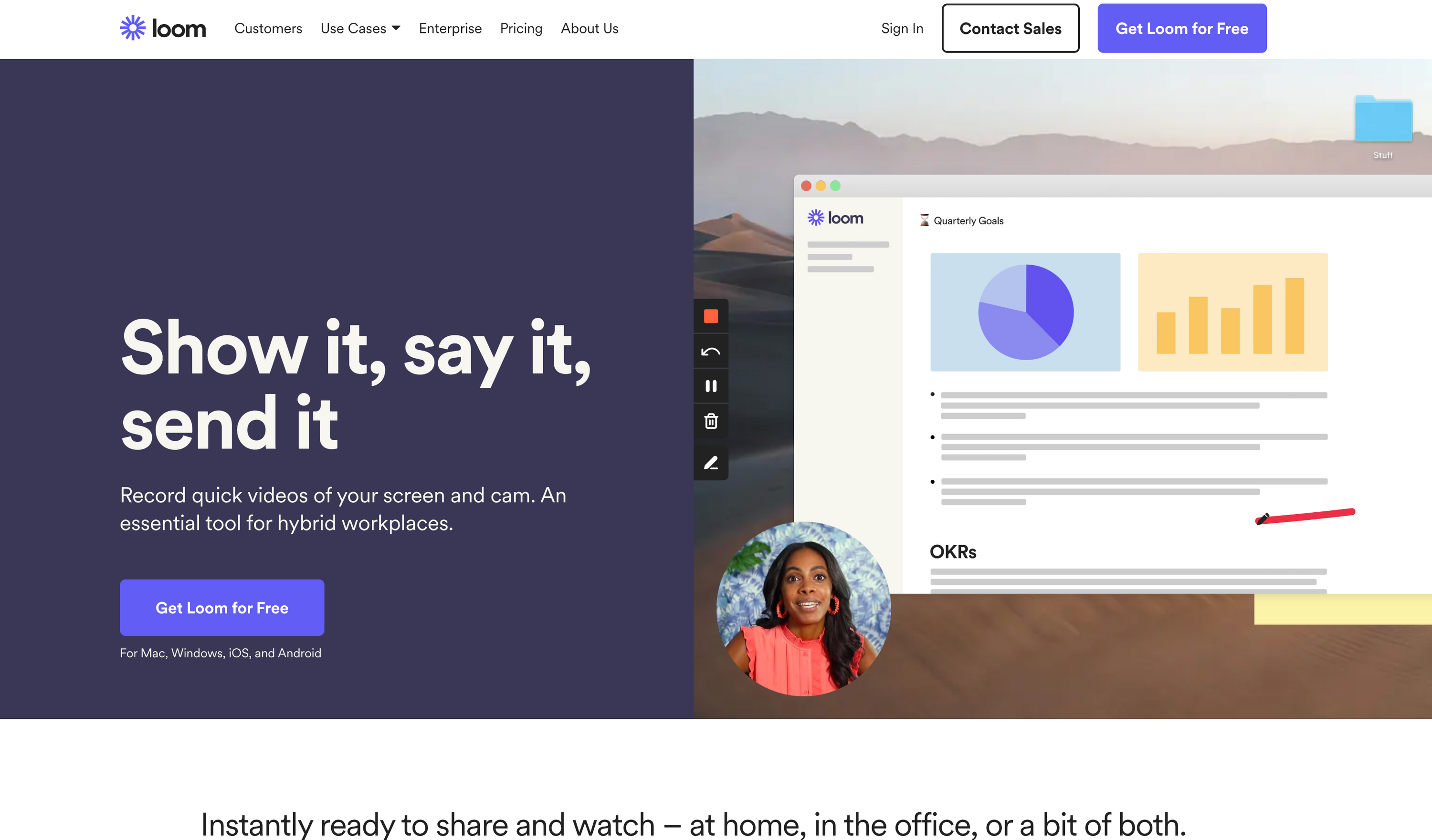 Loom Screen Recording Website
