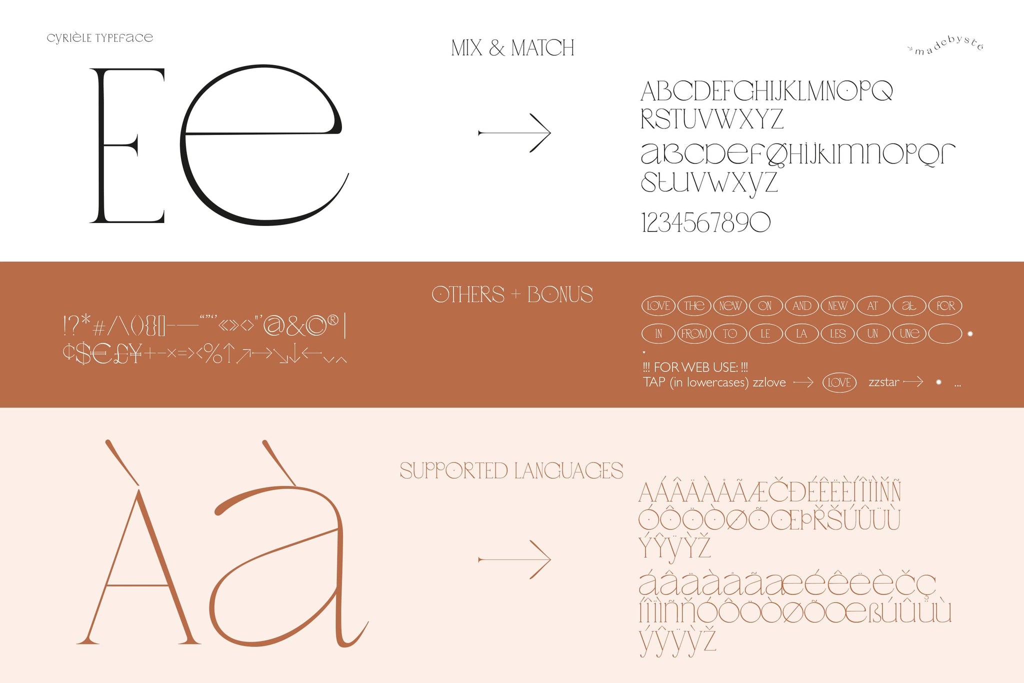 Cyrièle Typeface