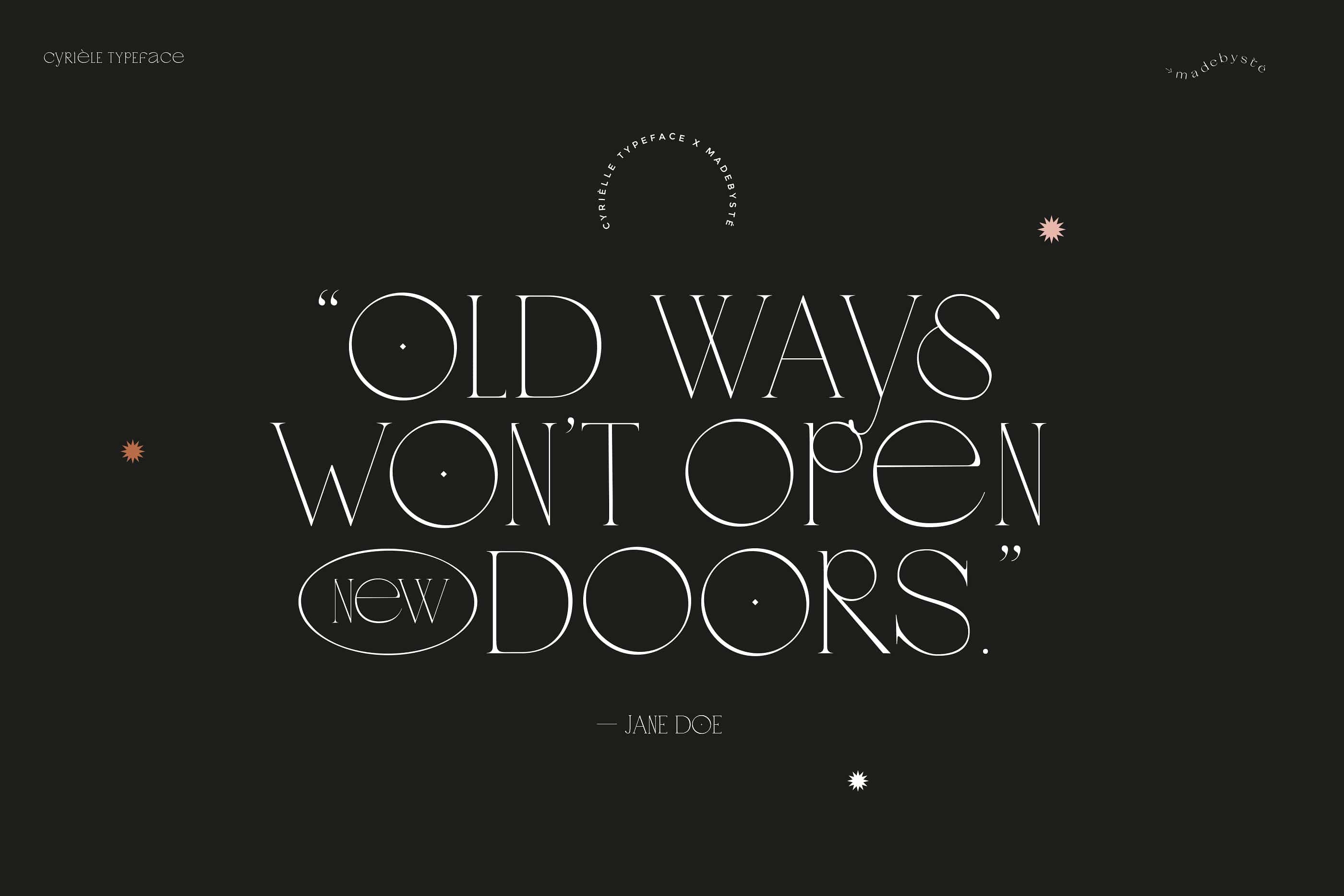 Cyrièle Typeface