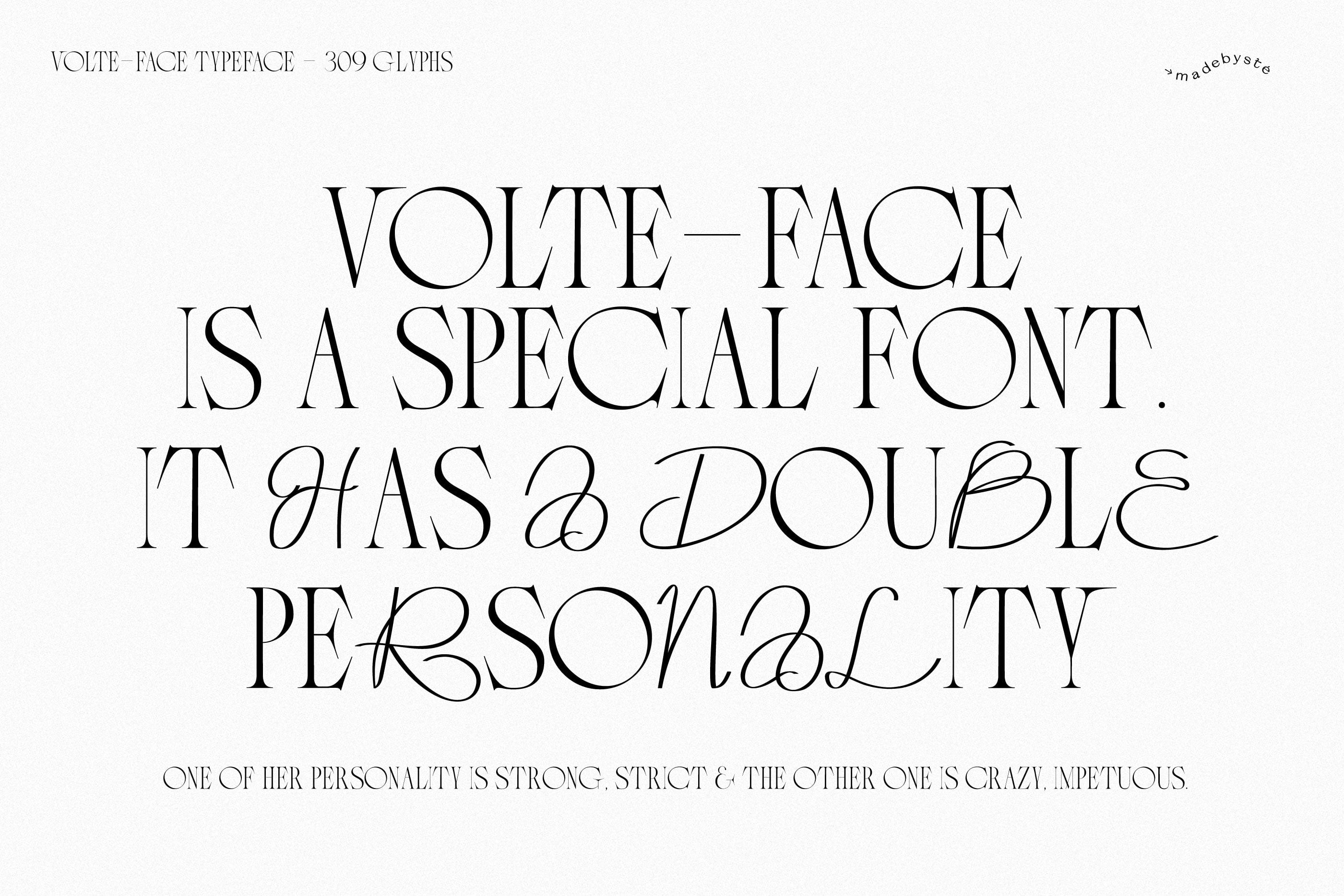 Volte-Face Typeface